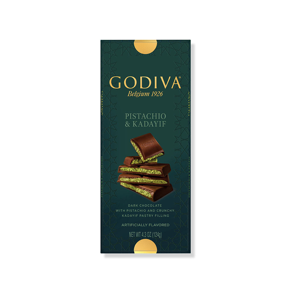 GODIVAページ Pistachio & Kadayif Dark Chocolate Bar | GODIVA – GODIVA