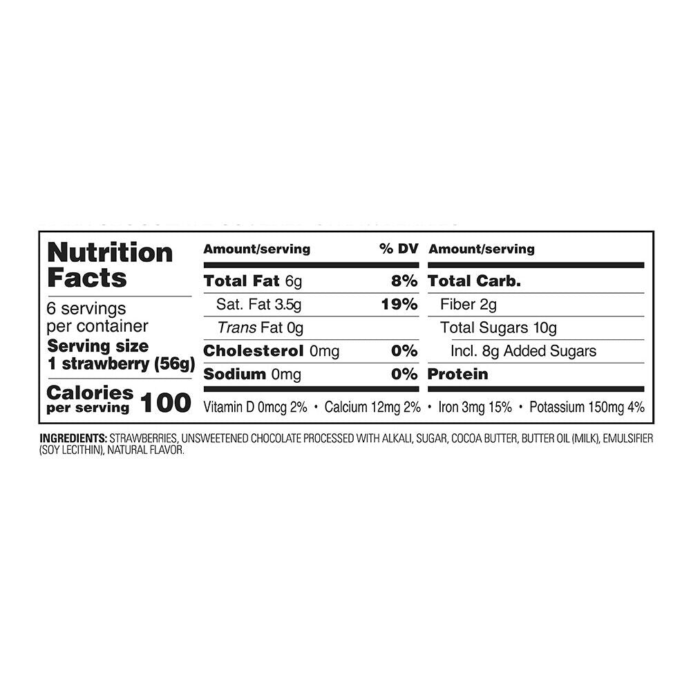 Dark Chocolate Covered Strawberries, Half Dozen