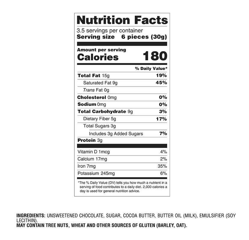 Pure Weekly 7 Day 85% Dark Chocolate Squares