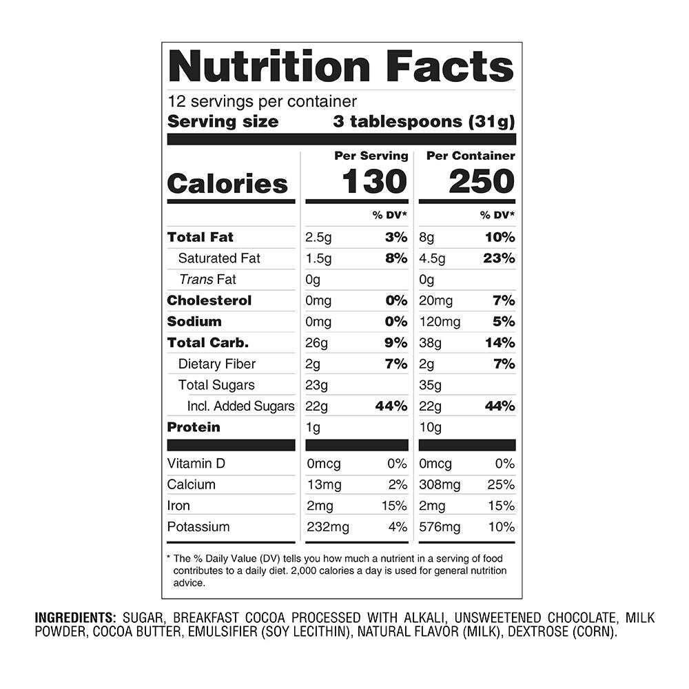 Milk Chocolate Hot Cocoa Canister, Set of 2, 12 Servings Each