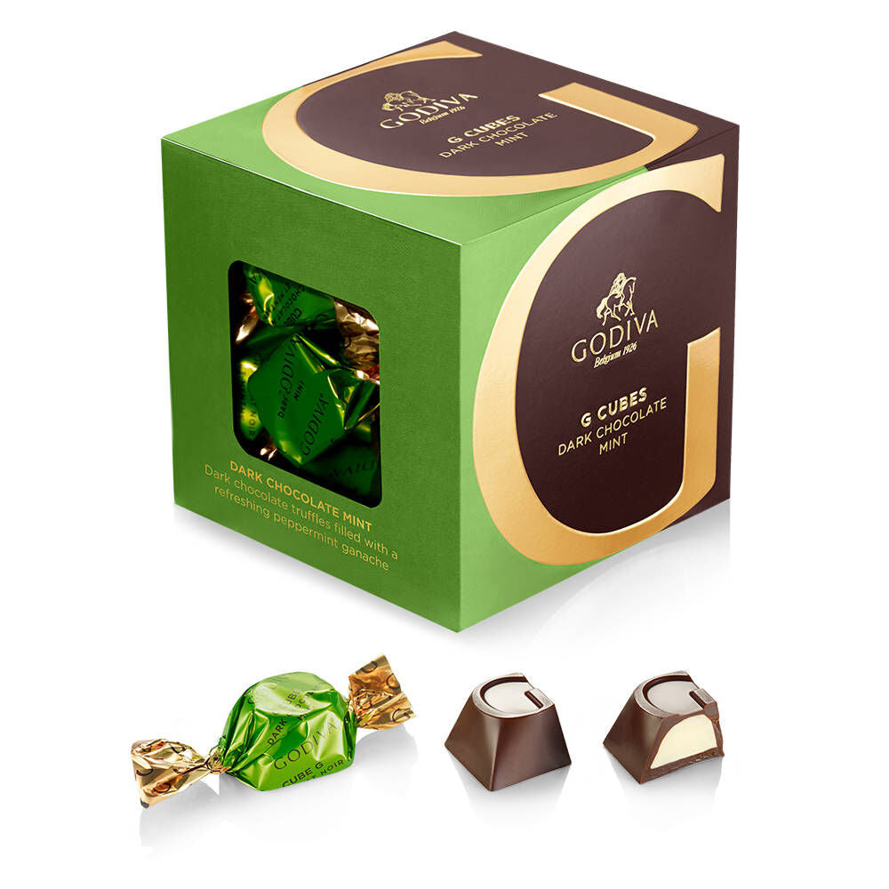 Dark Chocolate G Cube Sampler, Set of 4, 22 pcs. each