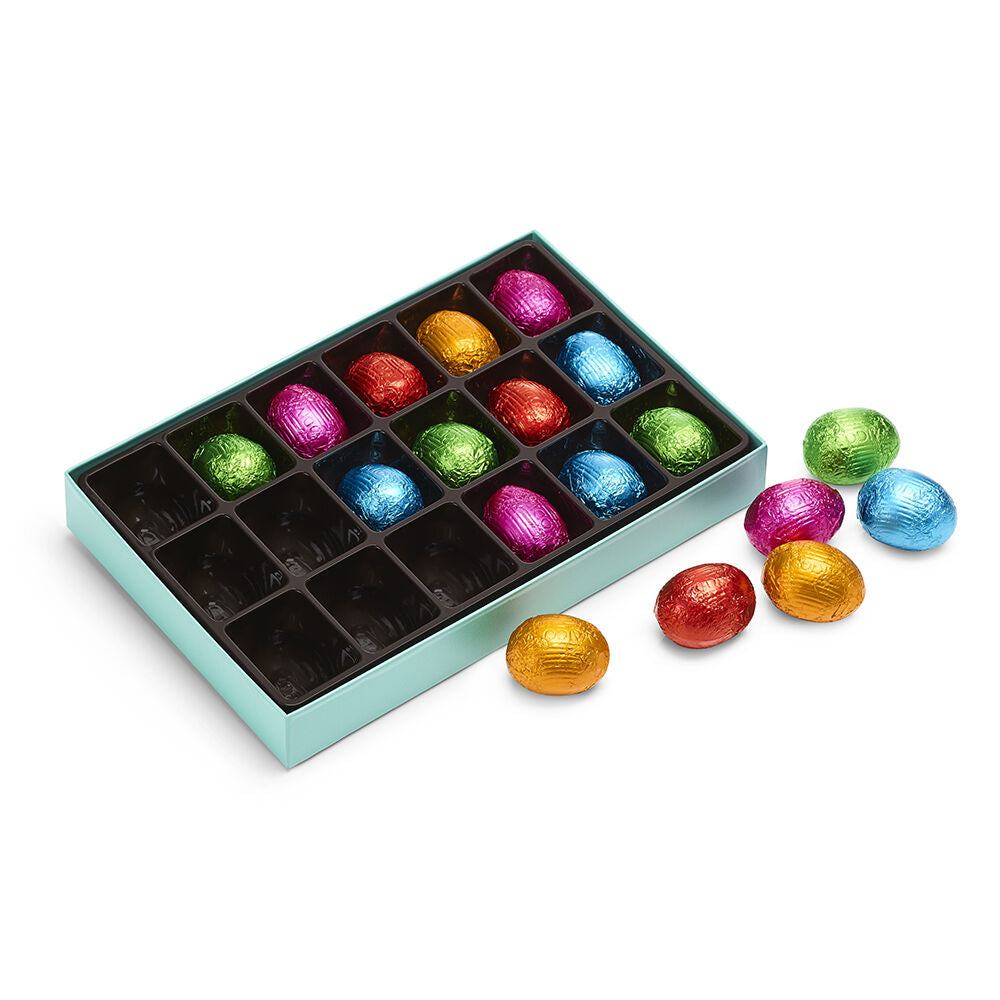 Foil-Wrapped Chocolate Easter Egg Gift Box, 18 pc.