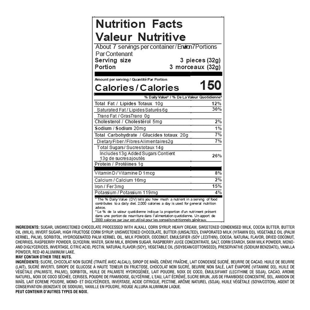 Dark Chocolate Gift Box, Red Ribbon, 22 pc.