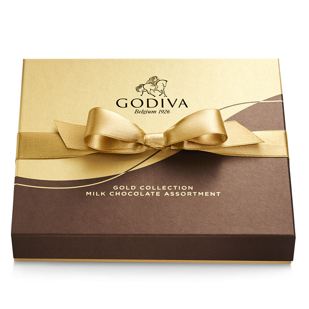 Milk Chocolate Gift Box, Gold Ribbon, 15 pc., Set of 2