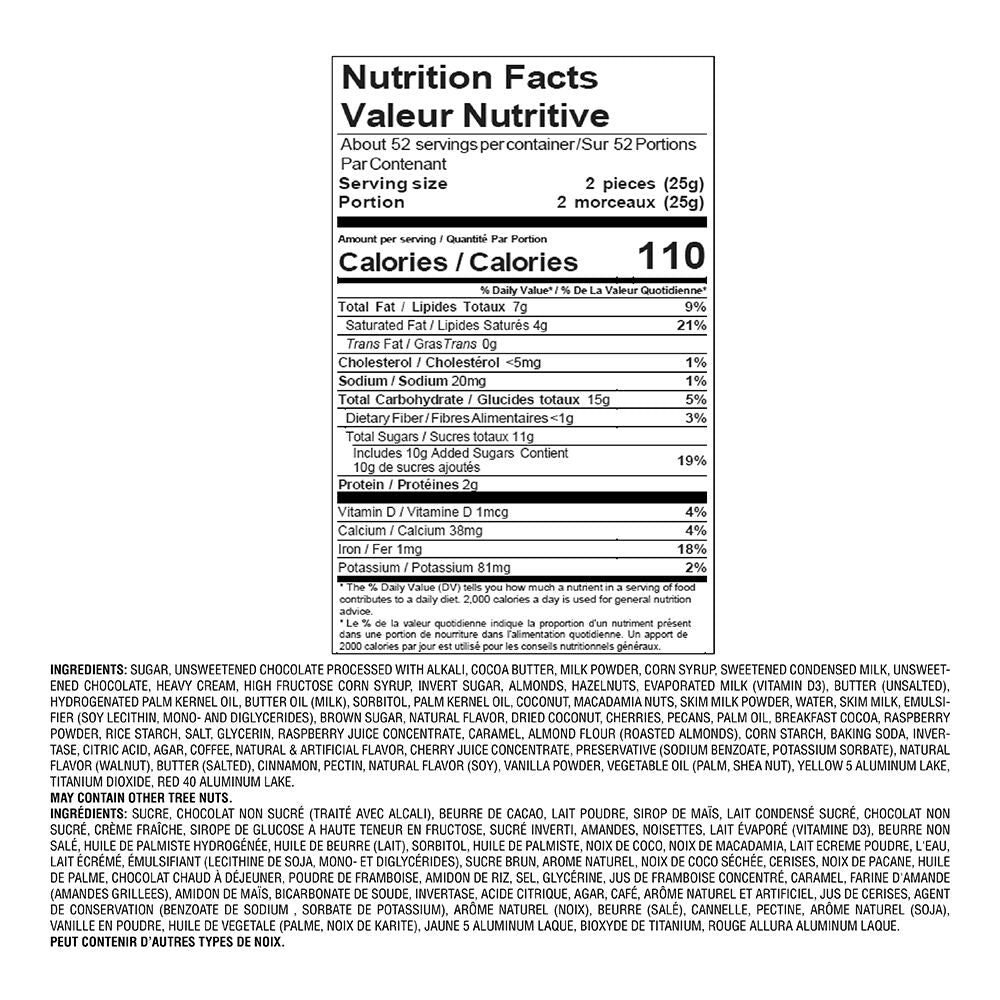 Assorted Chocolate Gold Gift Box, Gold Ribbon, 105 pc.