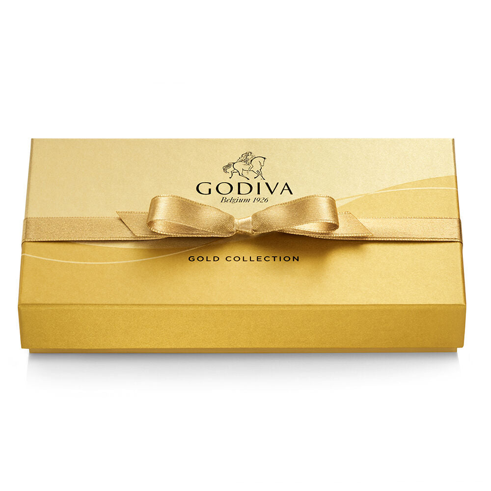 Assorted Chocolate Gold Gift Box, Gold Ribbon, 8 pc.