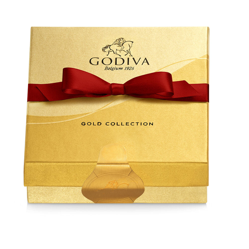 Chocolate Gold Favor, Red Ribbon, 4 pc., Set of 6