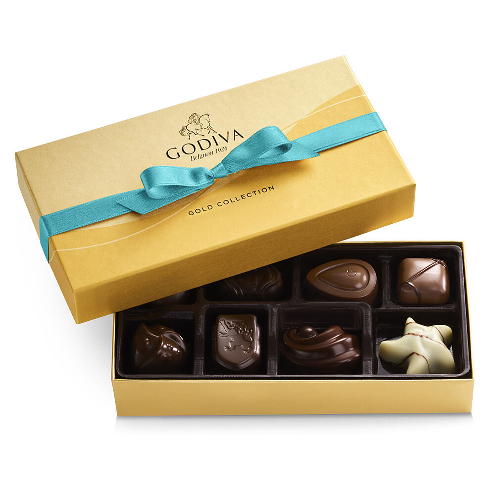 Spring Assorted Gift Box, 36pc with Assorted Chocolate Gold Gift Box, Spring Ribbon, 8 pc.