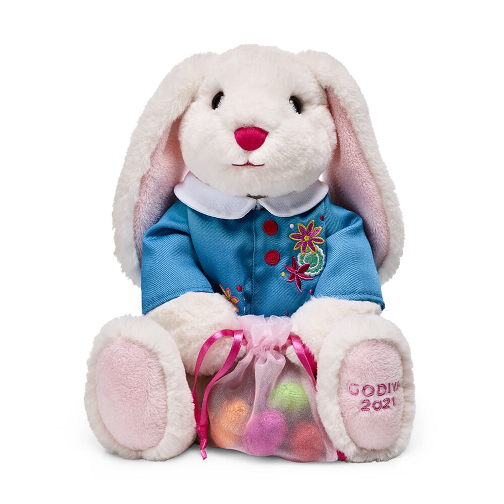 Plush Bunny with Chocolate Foil Easter Eggs