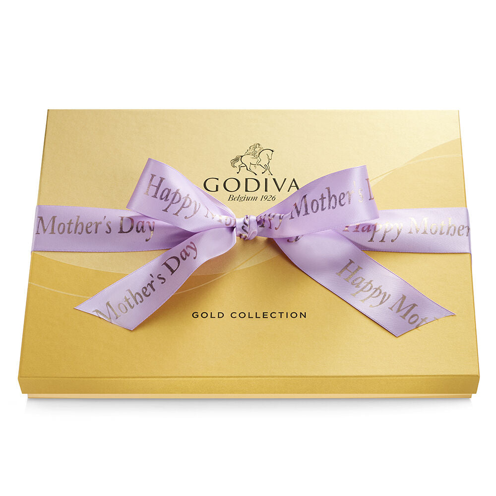 Assorted Chocolate Gold Gift Box, Mother's Day Ribbon, 36pc