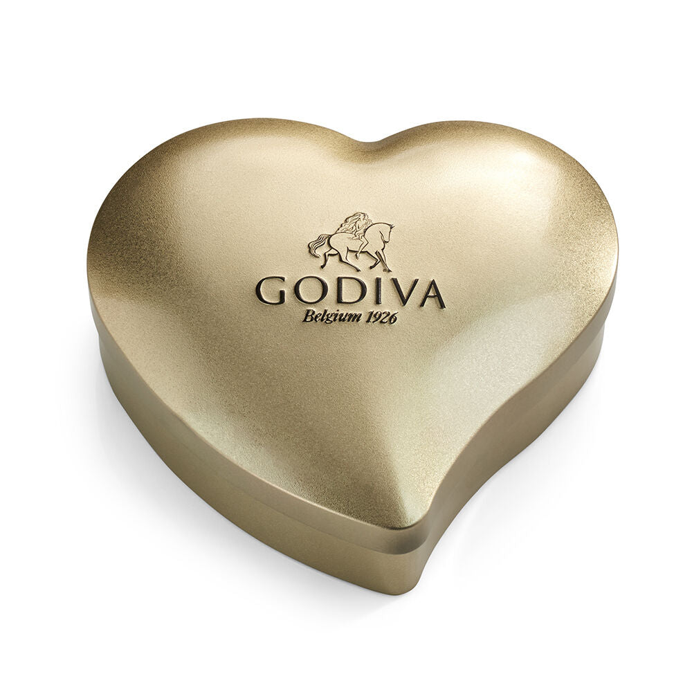 Heart Tin with Assorted Individual Wrapped Chocolates, 12pc.