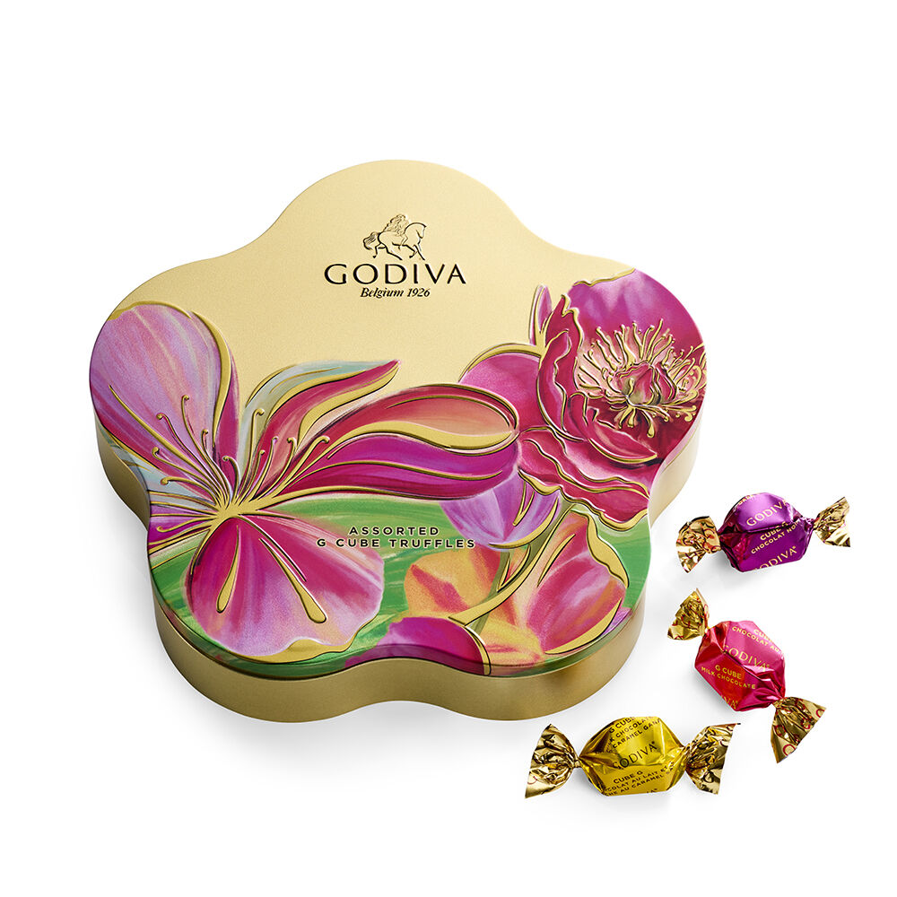 Spring Assorted G Cube Flower Tin, 32 pc.