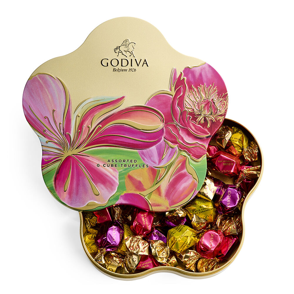 Spring Assorted G Cube Flower Tin, 32 pc.