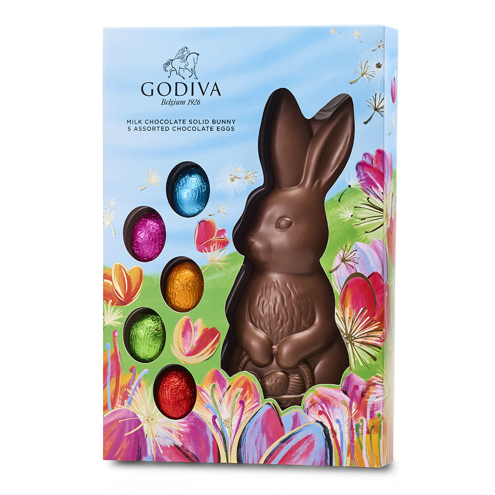 Milk Chocolate Bunny with Chocolate Eggs Gift Box