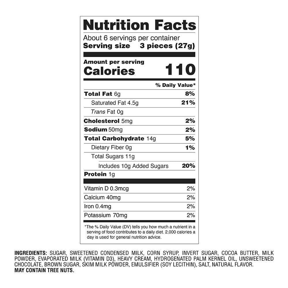 Godiva Caramels, Milk Chocolate, Set of 6