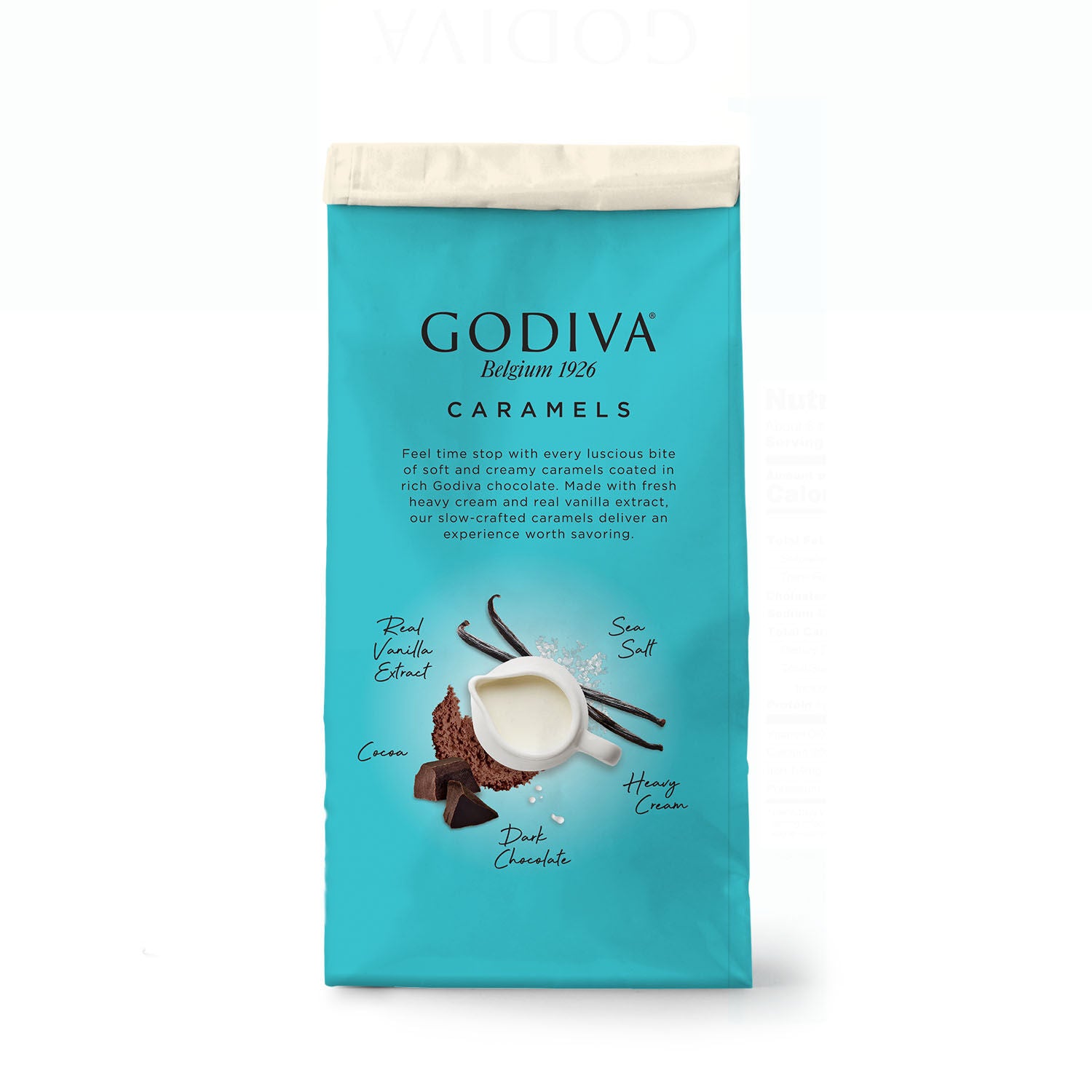 Godiva Caramels, Dark Chocolate with Sea Salt, Set of 6