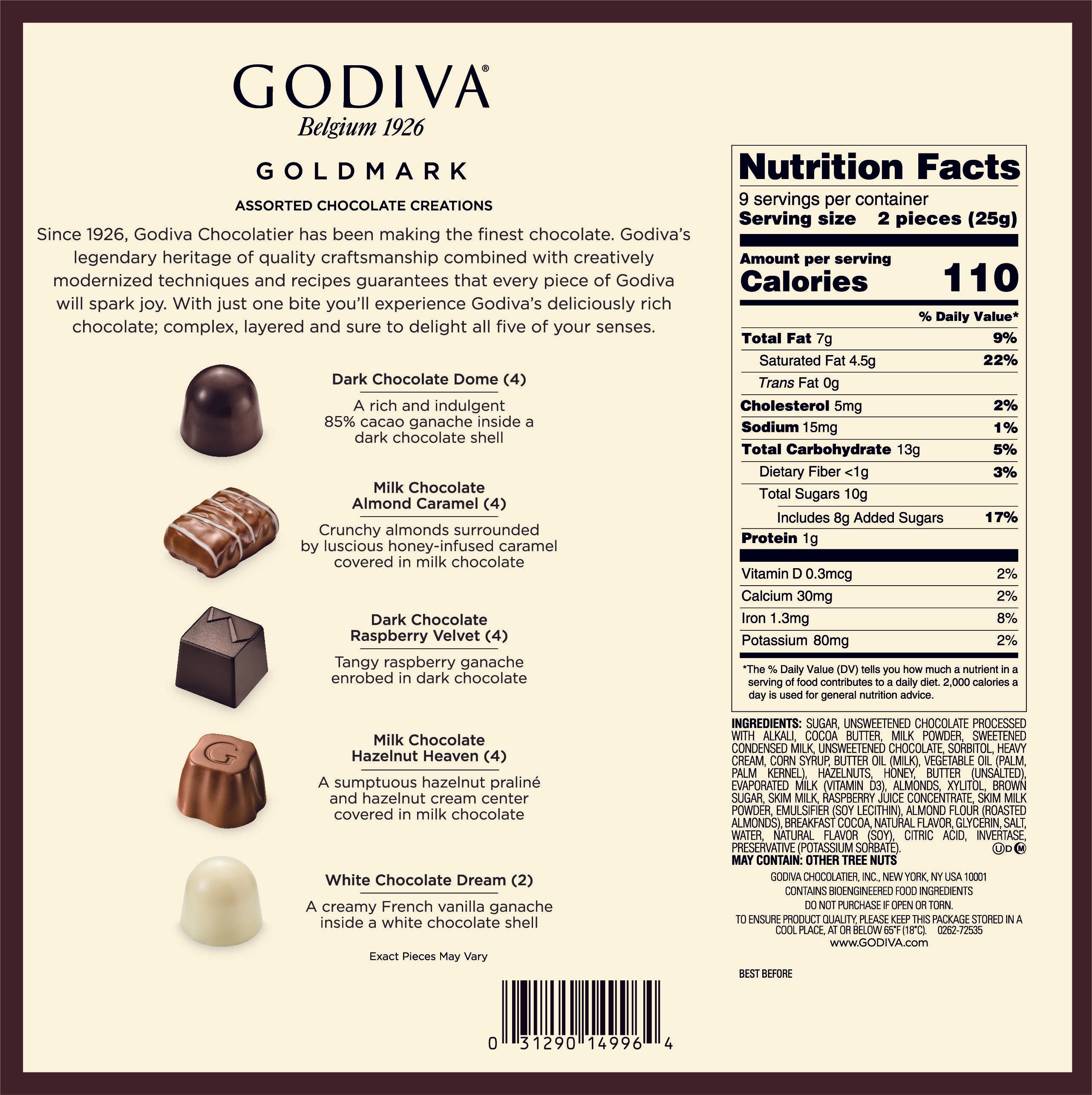 Limited Edition Assorted Chocolate Holiday Gift Box, 18pc