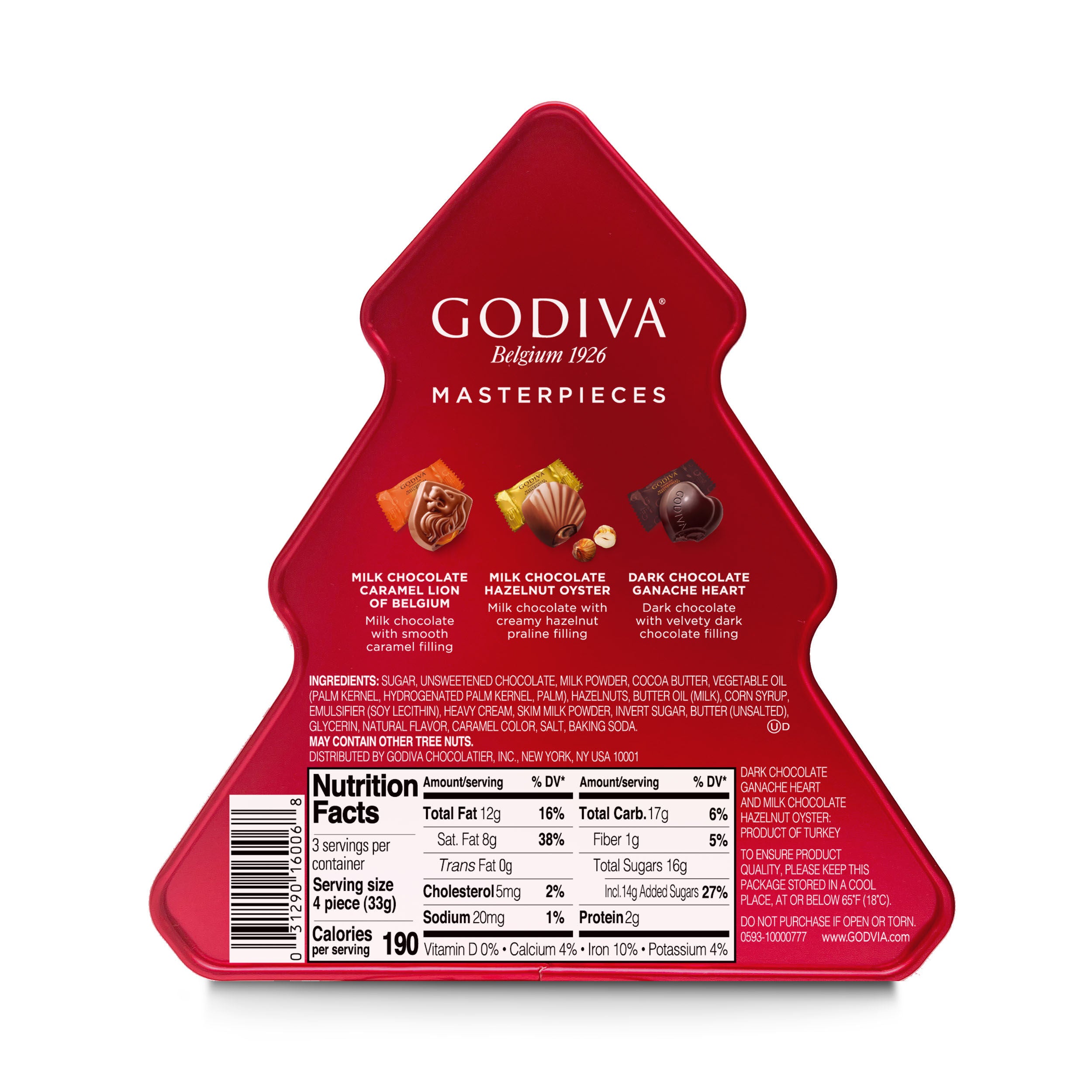 Masterpieces Holiday Tree Tin, 12pc.