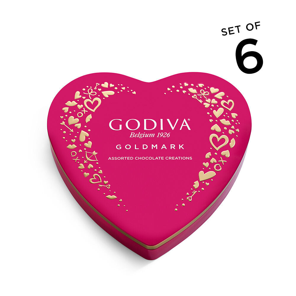 Goldmark Valentine's Day Heart-Shaped Tin, 9pc., Set of 6