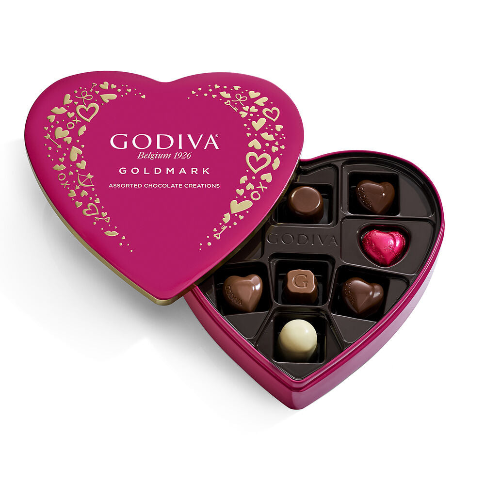 Goldmark Valentine's Day Heart-Shaped Tin, 9pc., Set of 6