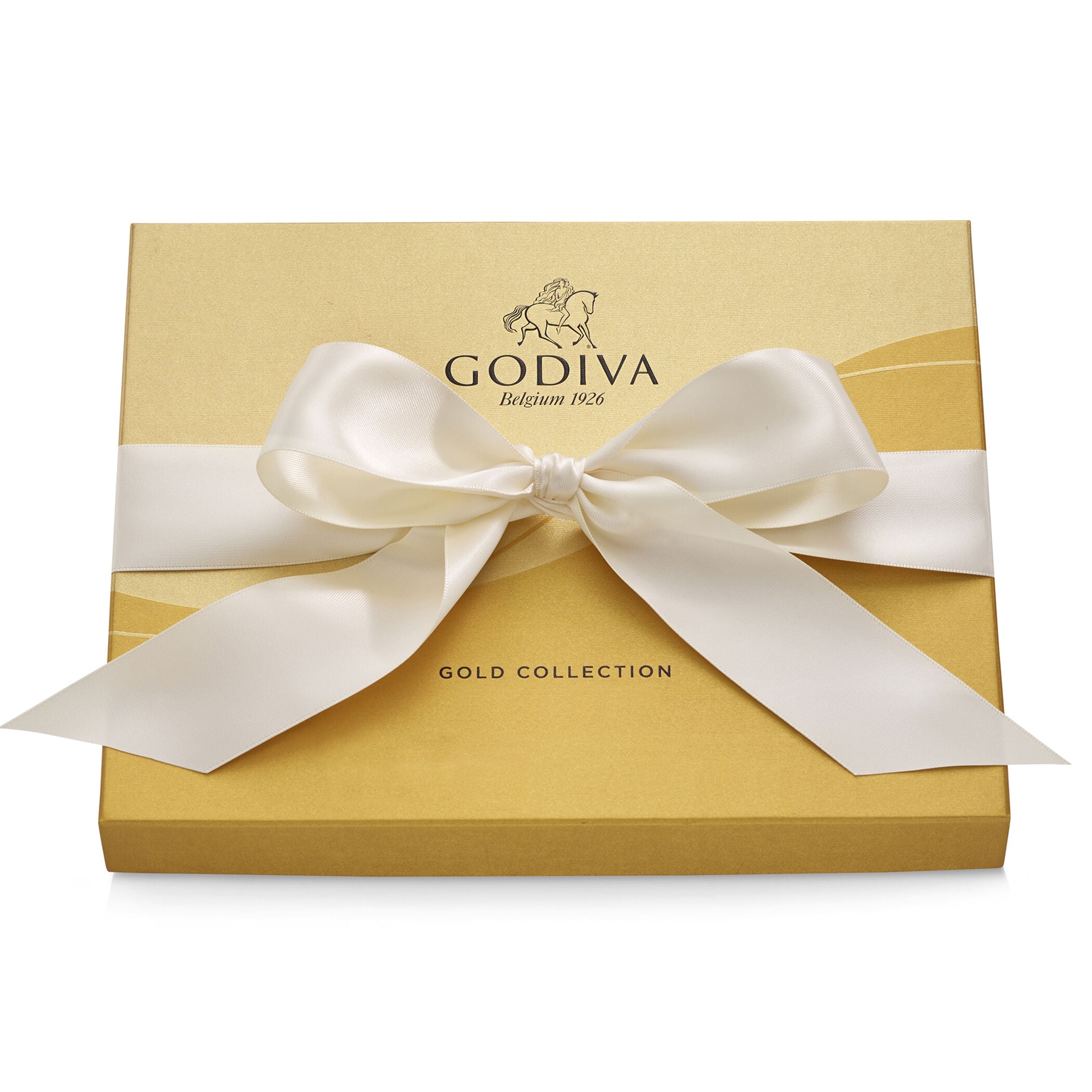 Assorted Chocolate Gold Gift Box, Ivory Ribbon, 18 pc.