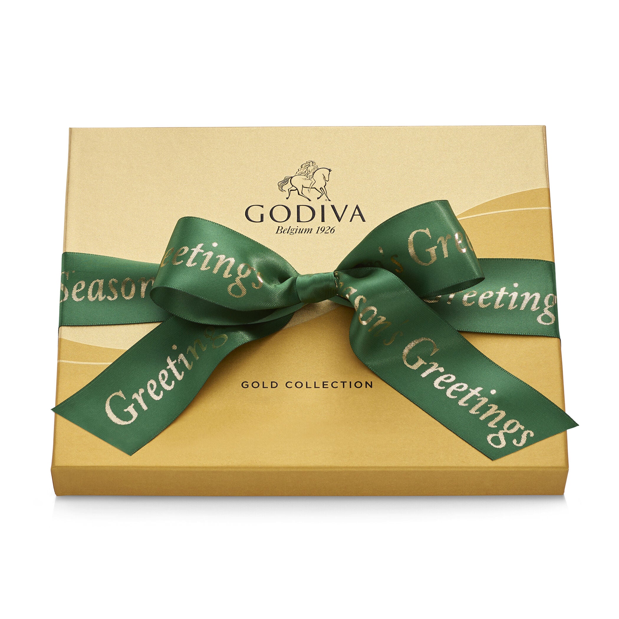 Assorted Chocolate Gold Gift Box, Season's Greetings Ribbon, 18 pc.