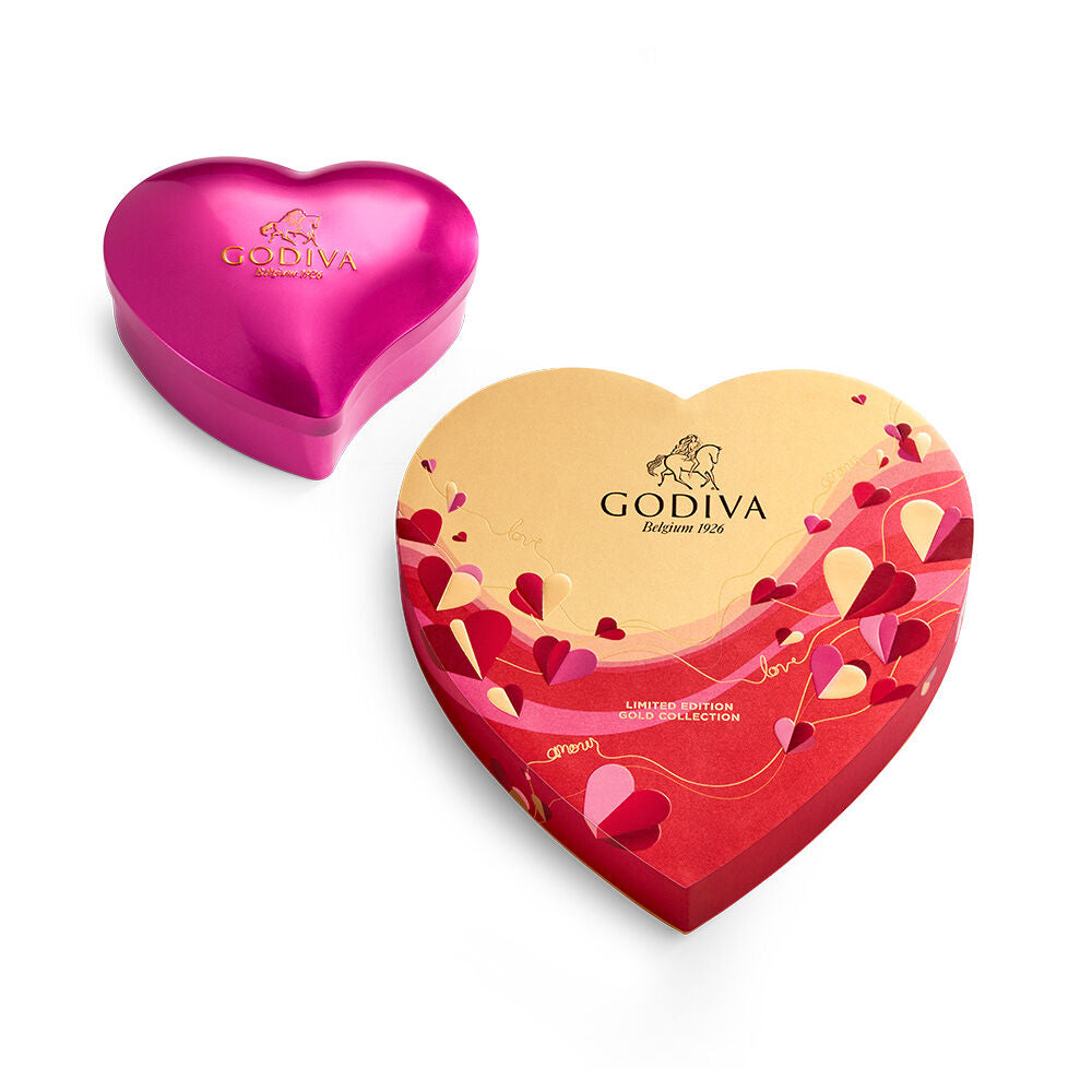Heart-Shaped Chocolate Gift Box & Heart Tin