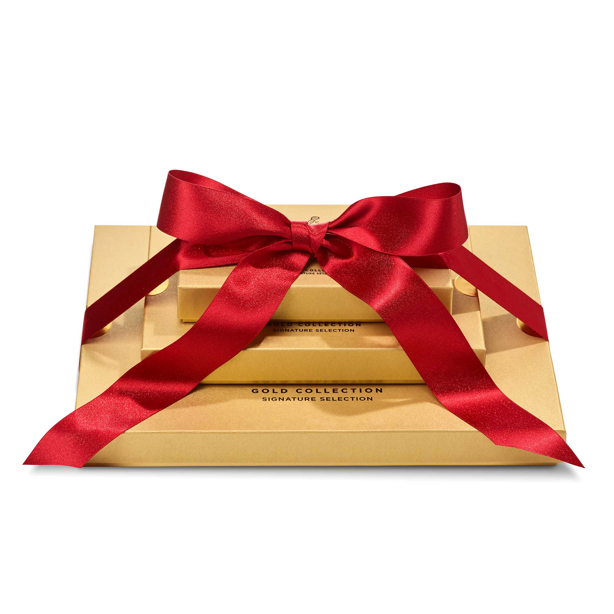 Gold Collection Gift Tower with Red Ribbon | GODIVA – GODIVA