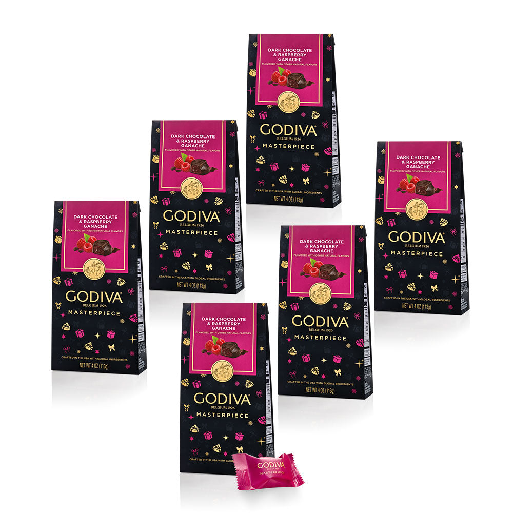 Masterpiece Dark Raspberry Ganache Holiday Bag, Set of 6