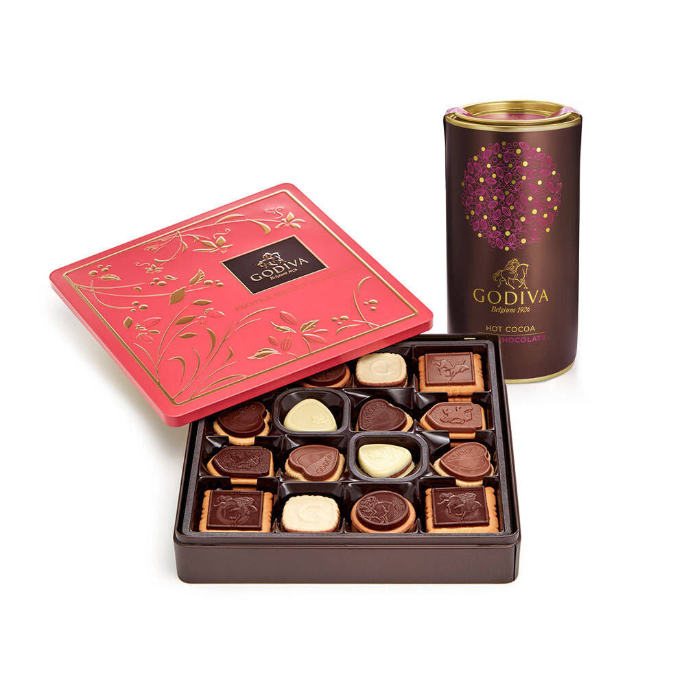 Milk Chocolate Hot Cocoa Tin & Biscuit Tin, 46 pc.