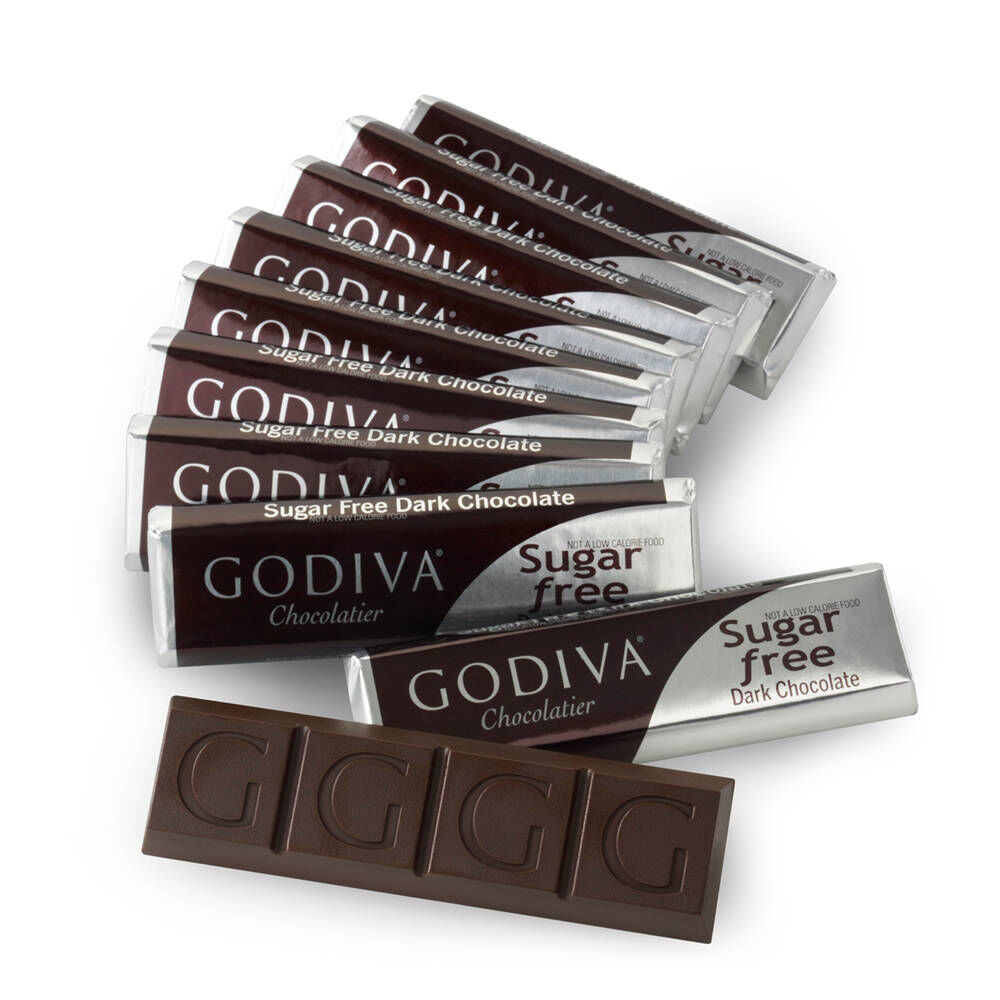 Sugar Free Dark Chocolate Bar, Set of 10, 1.5 oz. each