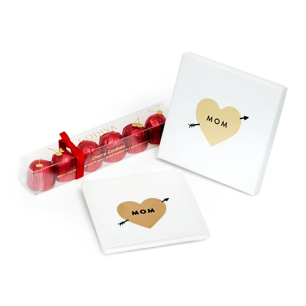 Mom Tray with Chocolate Cherry Cordials, 6 pc.