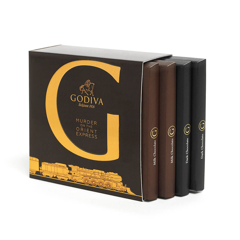 Murder on the Orient Express G by Godiva Chocolate Bar Classic Gift Set, 4 pc.