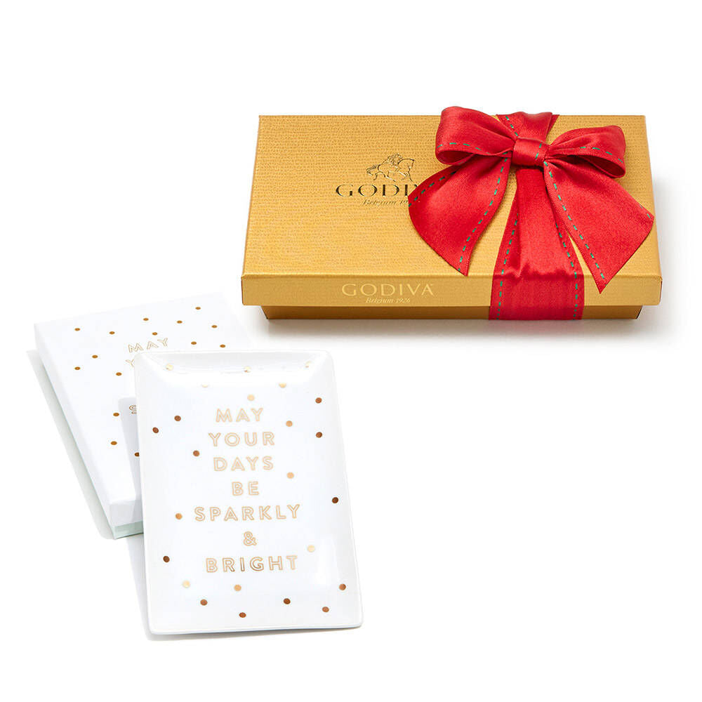 Sparkly and Bright Tray with Gold Gift box, 8 pc.