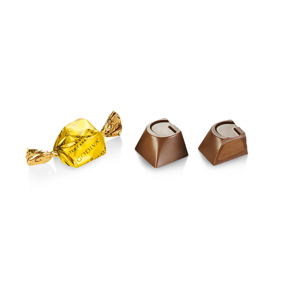 Milk Chocolate Salted Caramel G Cube Box, Set of 2, 22 pcs. each