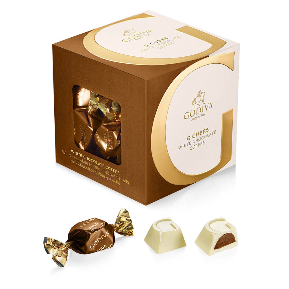 White Chocolate Coffee G Cube Box, Set of 2, 22 pcs. each