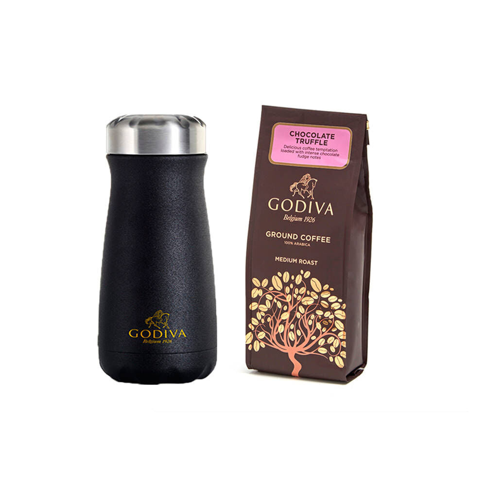 Godiva Traveler Bottle by Swell® with Chocolate Truffle Ground Coffee