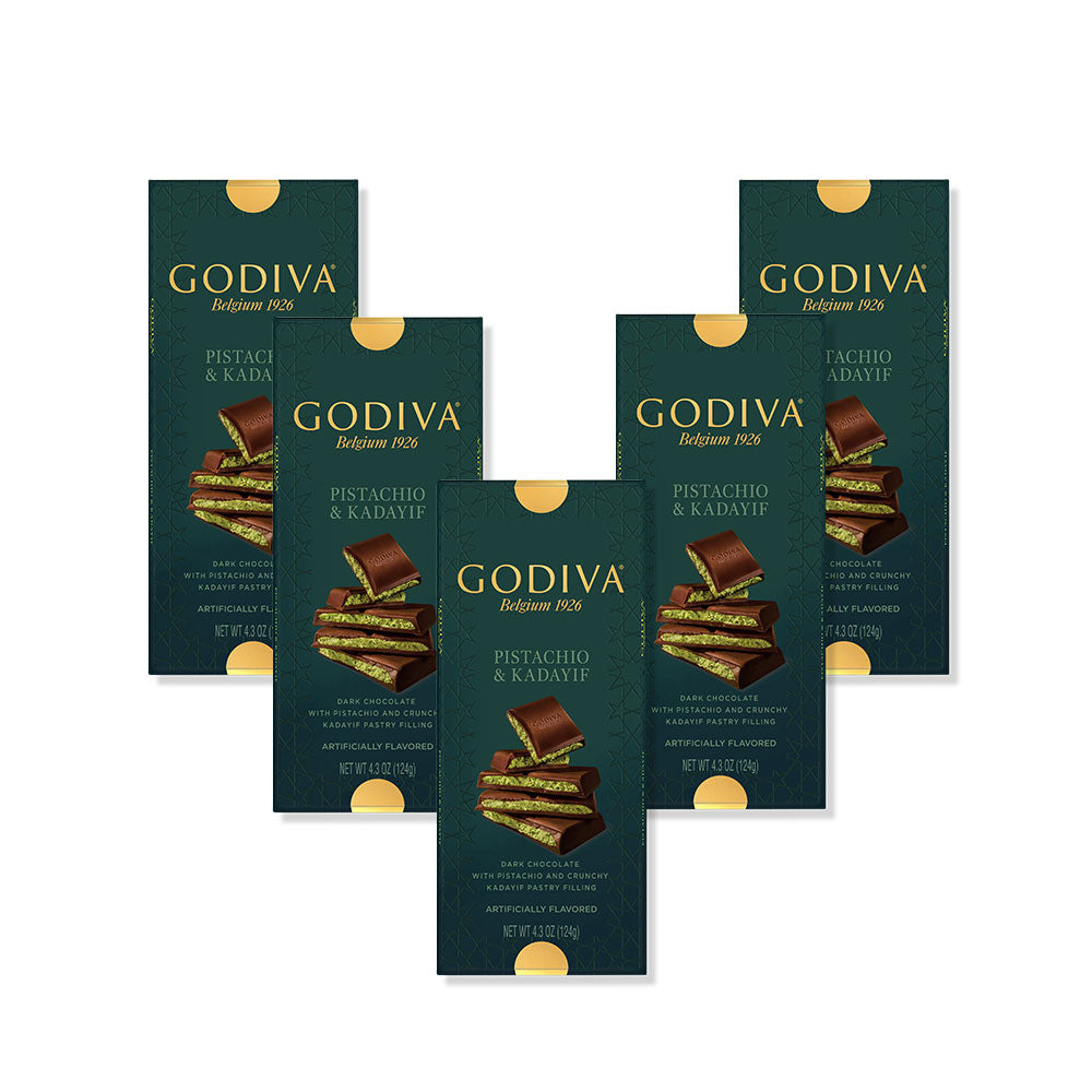 Pistachio & Kadayif Dark Chocolate Bar, Set of 5