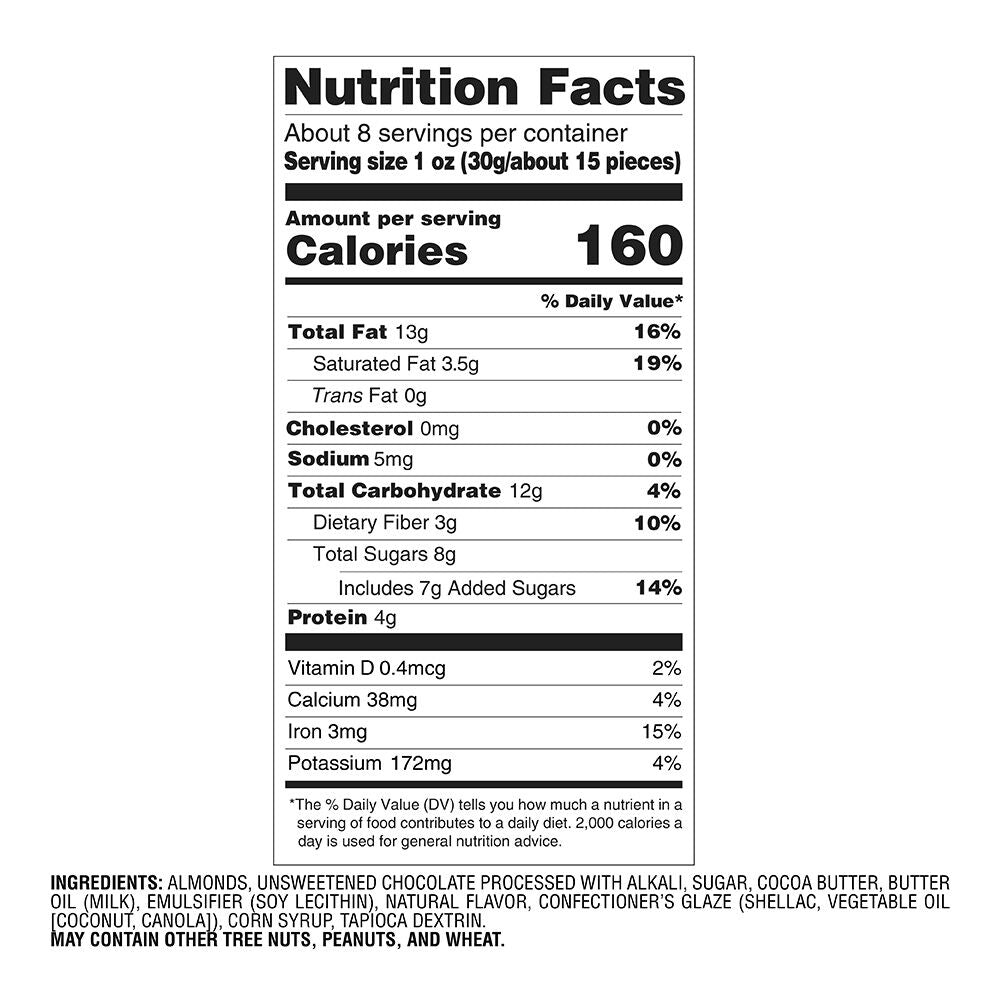 Dark Chocolate Covered Almonds, Set Of 2, 8.5 oz. each