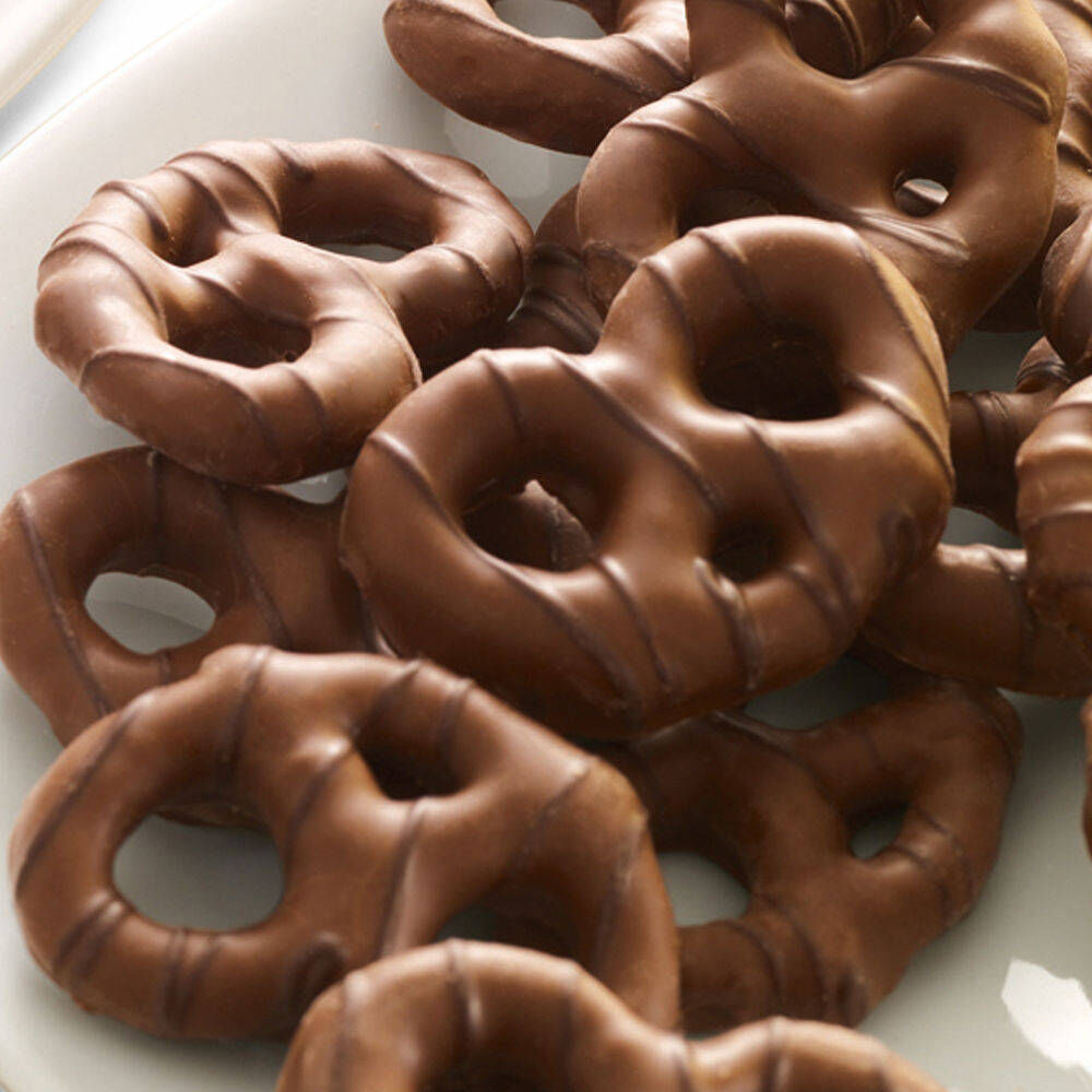 Milk Chocolate Covered Pretzels Canister, 1 lb.