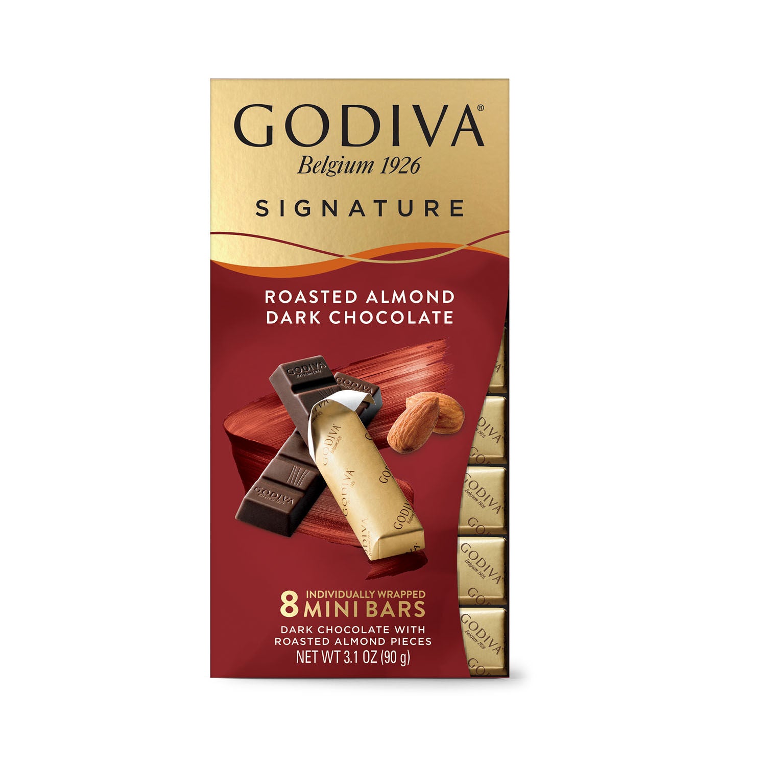 Signature Roasted Almond Dark Chocolate Mini Bars, Set of 12