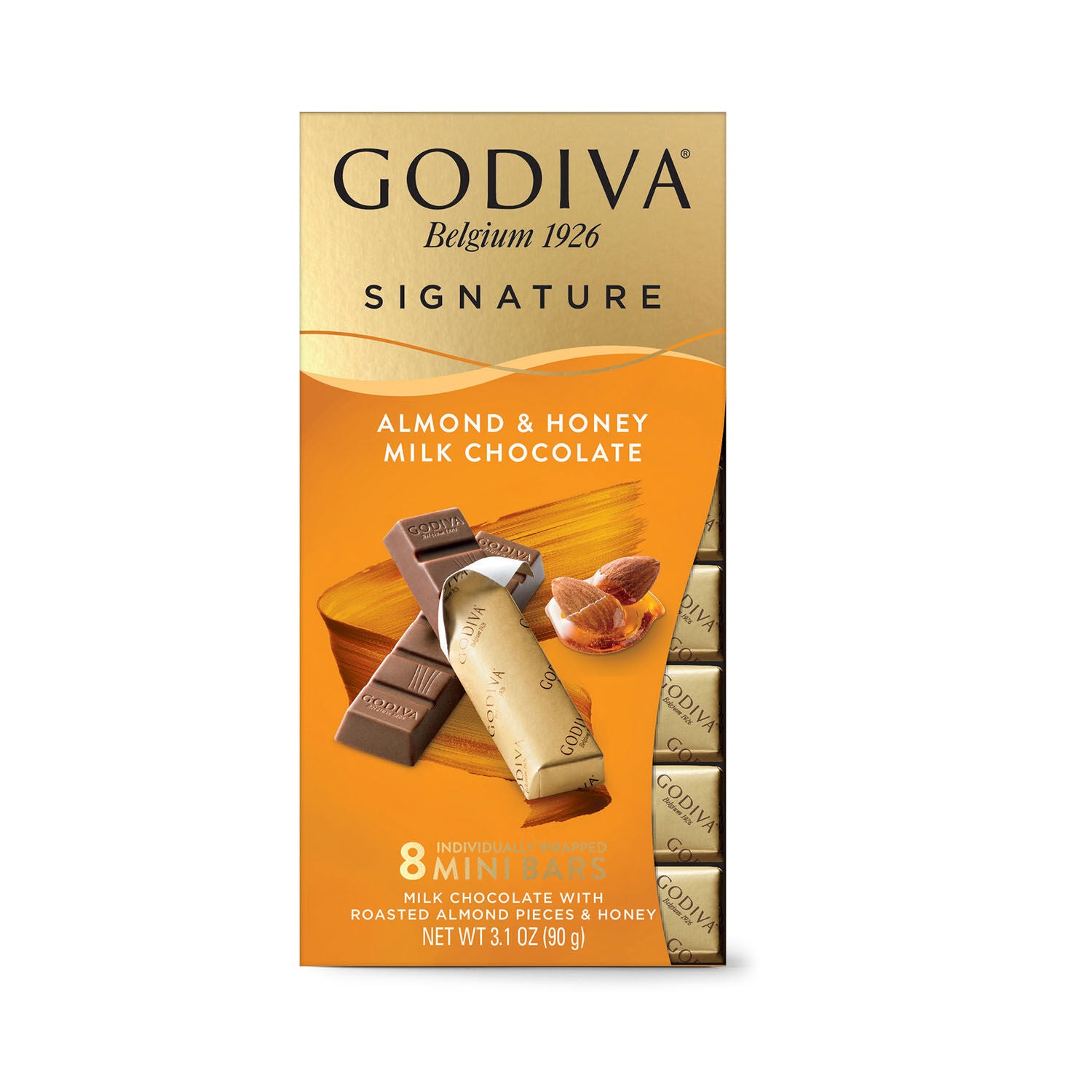 Signature Almond & Honey Milk Chocolate Mini Bars, Set of 12