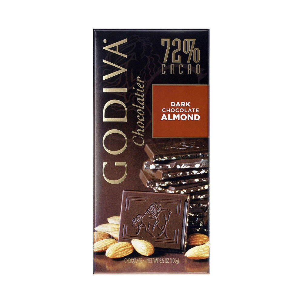 Large 72% Dark Chocolate with Almond Bar Set of 20