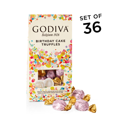 Happy Birthday Cake Truffles, Set of 36, 12 pc. each