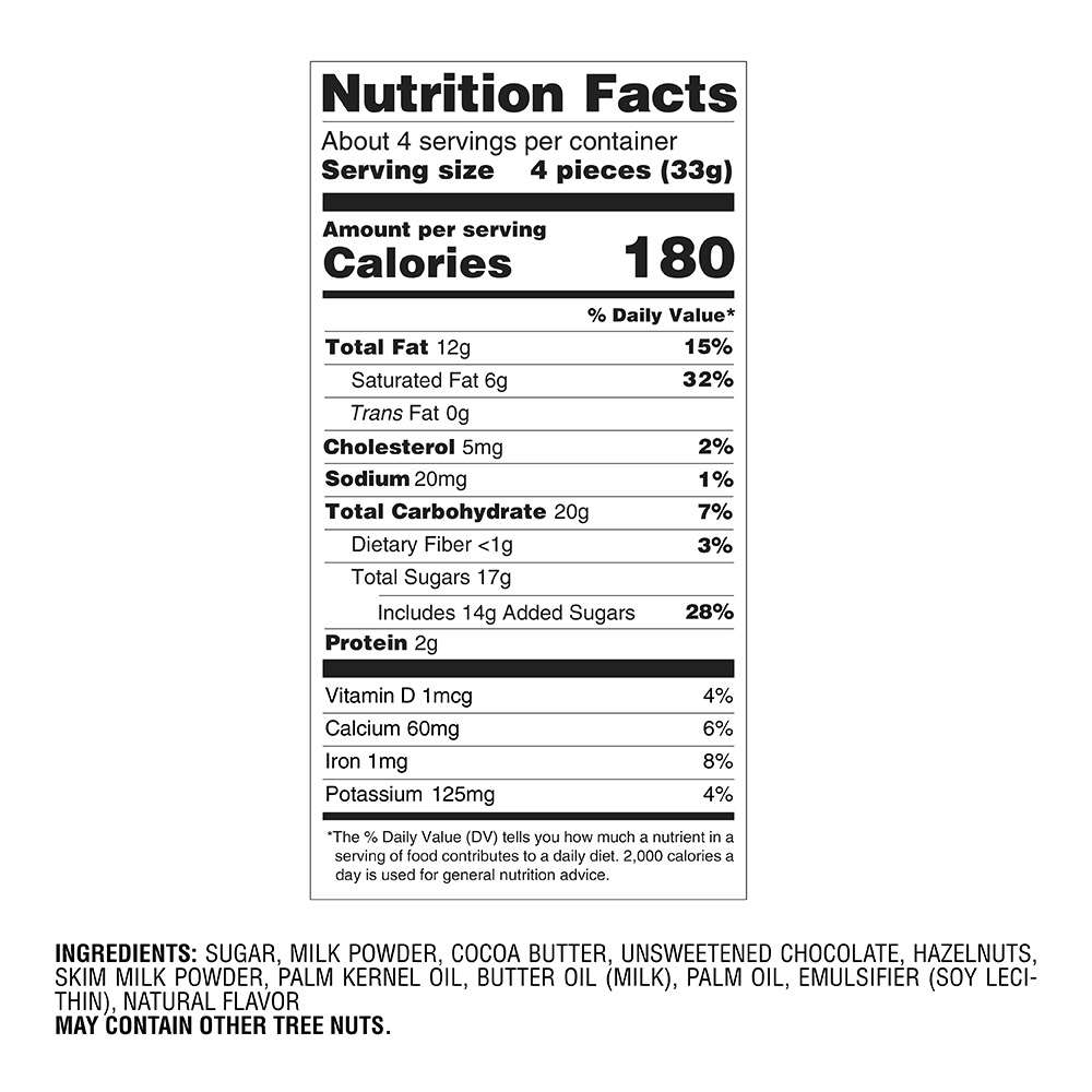 Wrapped Masterpieces, Milk Chocolate Hazelnut Oysters, Set of 6, 17 pc. each