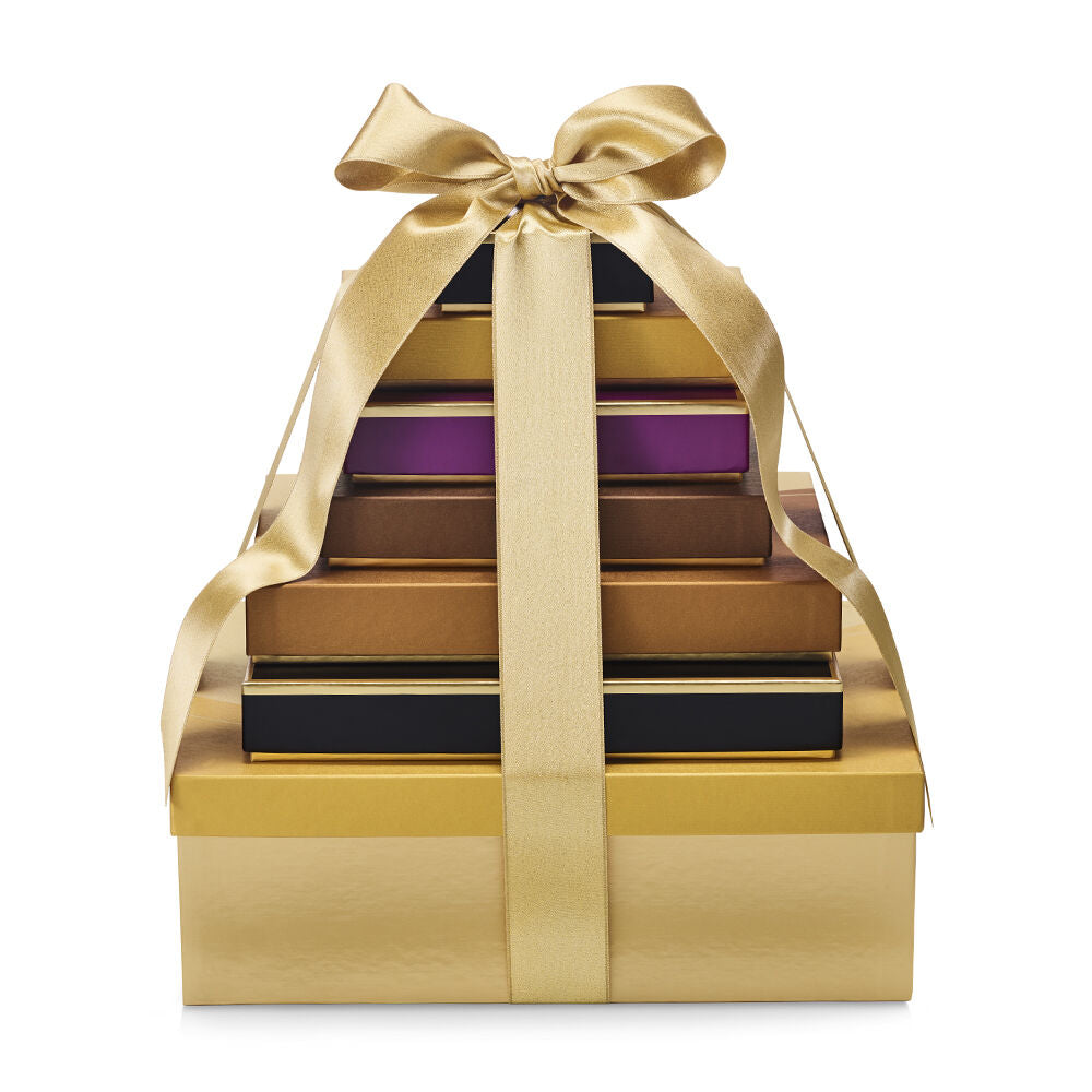 Ultimate Chocolate Gift Tower, Brown Ribbon