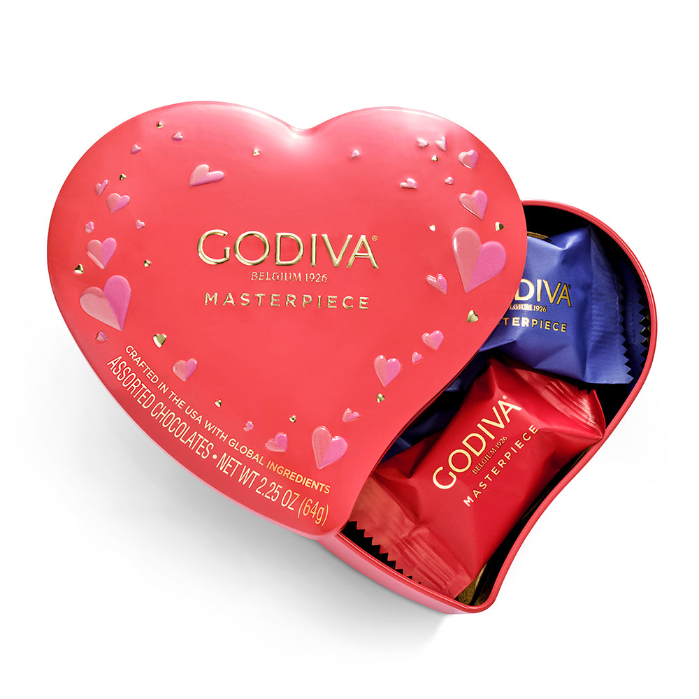 Assorted Masterpiece Heart Tin, 7pc. | GODIVA – GODIVA Chocolatier