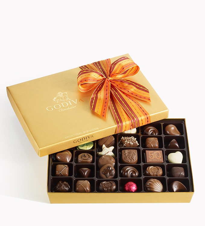 Gold Ballotins with Fall Ribbon - GIVE THANKS