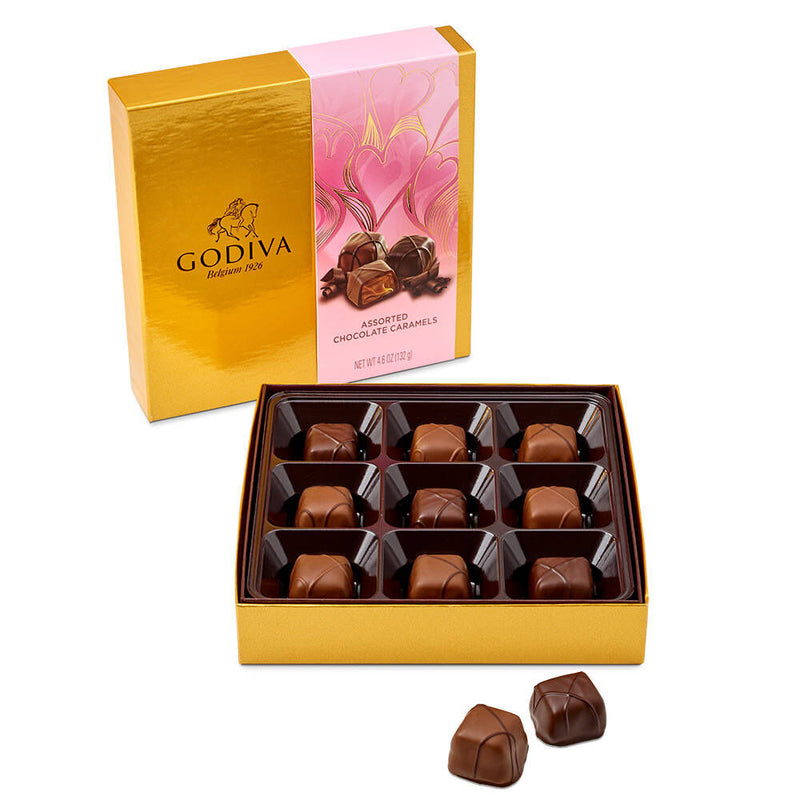 Valentine's Day Assorted Chocolate Caramel Gift Box, 9 pc.