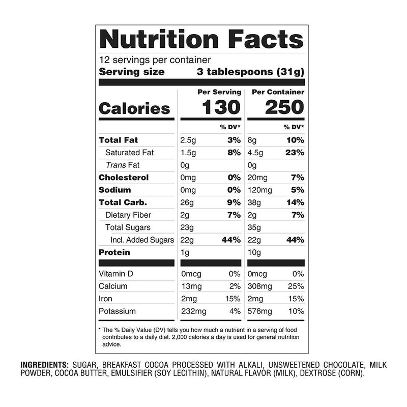 Milk Chocolate Hot Cocoa Canister, Set of 2, 12 Servings Each